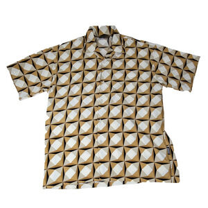 Vintage Veezo Shirt Mens Sz XL Hip Hop Rap Button Down Y2K Trippy Baggy Hippie